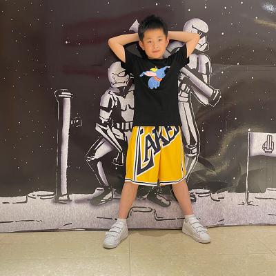 China 2021 Antibacterial New High Quality Sublimation Custom Made Toddler's Team Logo Kids Basketball Shorts for sale