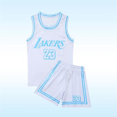 China Newest Antibacterial Custom Digital Printing Youth Student Basketball Wear Basketball Uniforms For Kids for sale