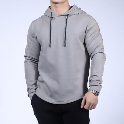 China Wholesale Custom Logo Men's Hoodies Outdoor Elastic Solid Color Anti-pilling Sweatshirt for sale