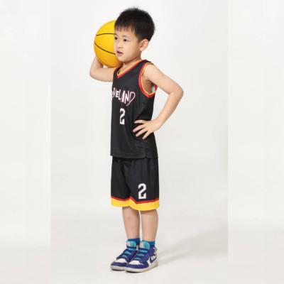 China 2021 Latest Size Kids Basketball Antibacterial Design Child Sports Basketball Uniform Tank Tops for sale