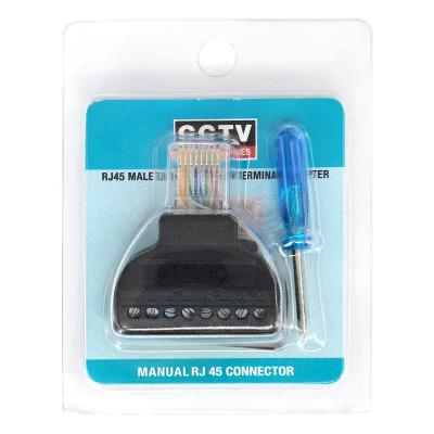 China CCTV Surveillance Security System Good Quality RJ45 Male To 8 Pin Screw Terminal Adapter For Video CCTV Audio Balanced Transformers for sale