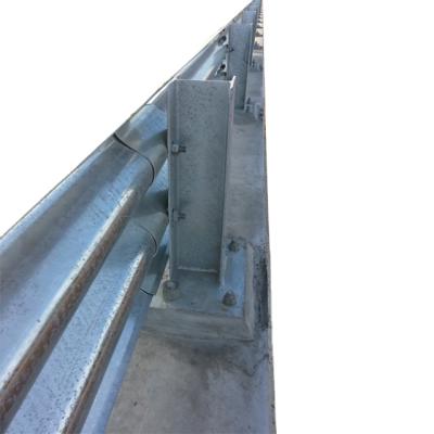 China Roof Steel Sheet W Beam Guardrail Hot Dipped Galvanized Material Road Guardrail 10 Gauge 12 Gauge Steel Guardrail for sale