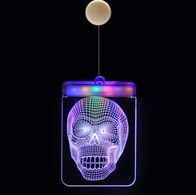 China Modern Halloween Must Buy Grimace Spider Skeleton Decoration 3D LED Acrylic Hanging Light for sale