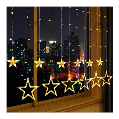 China LED Curtain Lights Star Led String Lights Five Led Star Curtain Lights Ramadan Decorative Lighting For Events for sale