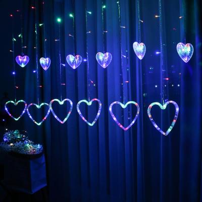 China LED Curtain Light New Star Lights Led Five Pointed Star Curtain Lights Waterfall Christmas Day Lights for sale