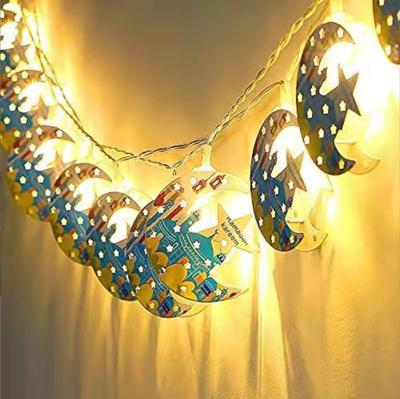 China Festival Decoration Candlelight Star Light Wrought Iron Color Printing Home Decor Led String Light for sale