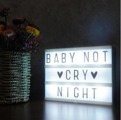 China Modern Messages Personalized Word Creations Cloud Message Board A4 Led Message Light Box for sale