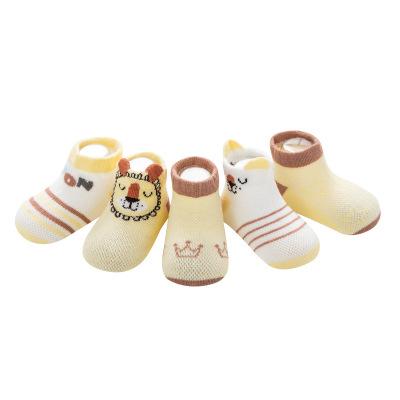 China Breathable 5 Pairs Designs Summer Multi Mesh Baby Children Socks Popular Children Soft Cotton Cartoon Socks Wholesale for sale