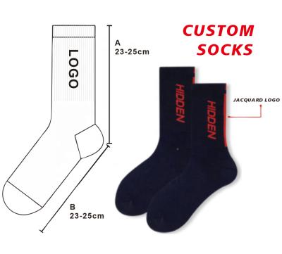 China Sporty High Quality Custom Socks Factory Customize Custom Crew Socks Calcetines Socks for sale