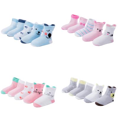 China Sale Cotton Mesh Cotton Cartoon Kids Warm Thin Viable Crew Socks Comfy Soft Infant Socks For Baby Toddler for sale