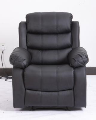 China Recliner Chair Extendable Sofa Set 3+1 Living Room Synthetic Leather Reclining Sofa for sale