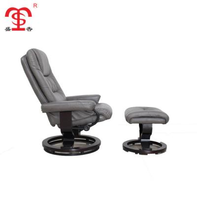 China Super Comfortable European Style Living Room Relax Reclining Chair With Stool for sale