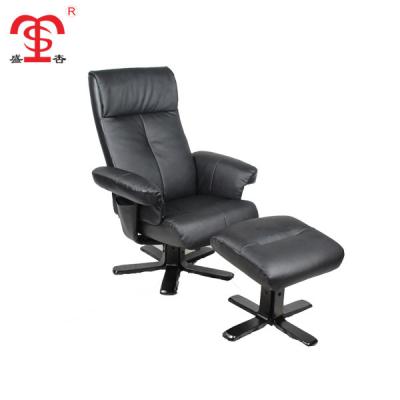 China Super Comfortable Modern Soft PVC Relax Recliner Chair With Ottoman for sale