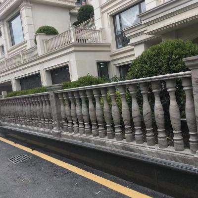 China Modern Multicolor Marble Baluster Balcony European Design Decoration Carved Natural Stone Villa Railing for sale