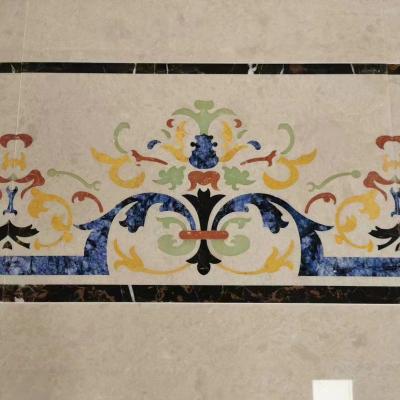 China China high quality modern marble mosaic medallion mural, interior waterjet marble stone medallion for sale