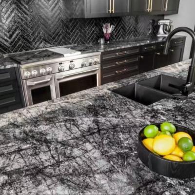 China Modern natural classic polished stone italy hilton dark gray marble for sale