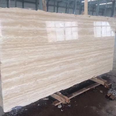 China 24x24 Modern Marble Travertine Tiles Large Beige Cream White Marble Travertine Slab Graphic Design For Hotel for sale