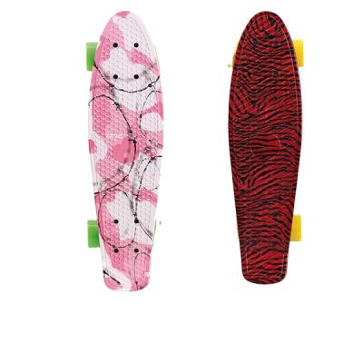 China 22 Inch Plastic Skateboard Youth Deck Fish Skateboard Noctilucent Skateboard for sale