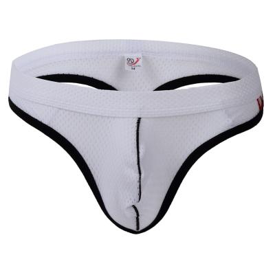 China Sexy Men's Sexy Underwear Short Thong Mesh Transparent Gay Pants Anti-Static for sale