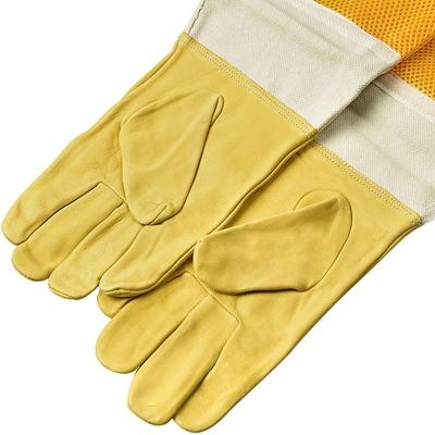 China Beekeeping Beekeeping Supplies Bulk Beekeeping Glove Beekeeper Leather Beekeeper Sheepskin Breathable Long Gloves for sale