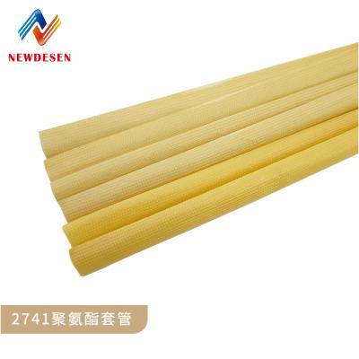 China 2741 Fiberglass Sleeving Coated with Polyurethane for F Grade Insulating Sleeve for sale