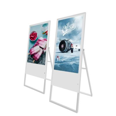 China OEM ODM Indoor Foldable LCD Advertising Digital Poster Signage Portable Eposter For Restaurant Bar for sale