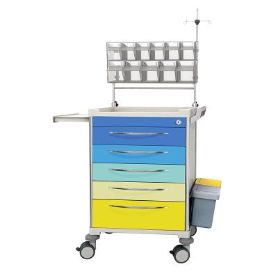 China High Quality Customized Size Anesthesia Resuscitation Trolley for sale