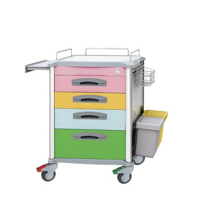 China 2022 Best Medicine Storage and Transport Solution Products Hospital Trolley Medical Emergency Trolley Emergency Trolley Equipment Innovative Function for sale