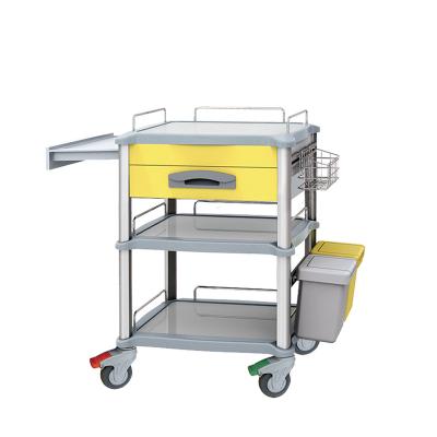 China Best Hot Selling High Quality Medicine Storage and Transport Solution Anesthesia Trolley Emergency Cart Hospital Patient Trolley For Sale for sale