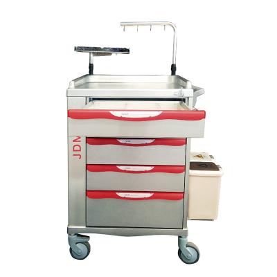 China Best medicine storage and transport solution new design wholesale price emergency trolley ABS patient emergency trolley for sale