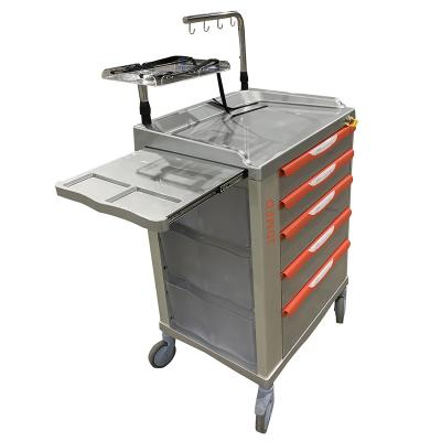 China Best Medicine Storage and Transport Solution China Manufacturer Factory Price Trolley ABS Emergency Trolley Patient Trolley for sale