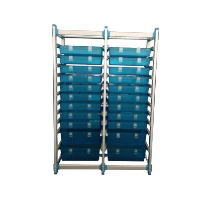 China 2022 Modern Hospital Furniture Locating Workstation Trolley Catheter Rack Medicine Trolley Racks for sale