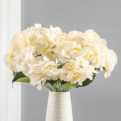 China Natural Touch Simulation Flowers Wedding 9 Heads Group Hydrangea for sale