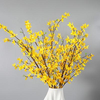 China Touch Natural Home Decorative Flowers Pattern House Decorative Flowers Spring Flowers Golden Yellow Jasmine for sale