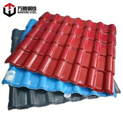 China Construction China Supplier Lamination Roofing Sheets Glazed Sheet Shingle Tile For Roof Top Awning for sale