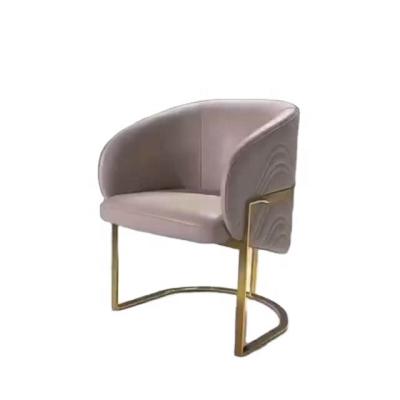 China Italian Style Adjustable Light VISIONARY Luxury Home Furniture (Other) Leather Living Room Chairs High End Villa Dining Metal Chair for sale