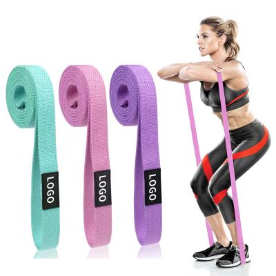 China Yoga Pilates Strength Training High Quality Custom Fabric Loop Resistance Band Long For Men And Women Fitness Equipment for sale