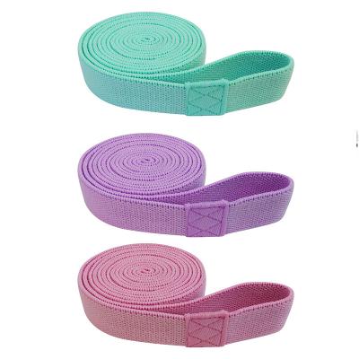 China Yoga Pilates Bodybuilding Custom Printed 208cm Long Band Pull Up Aid Fabric Resistance Band for sale