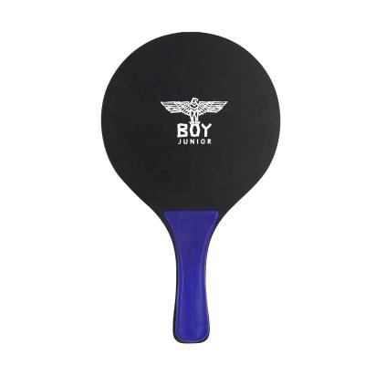 China Fashion Small Pattern Paddle Racket Black Printing Beach Wooden Tennis Racket for sale