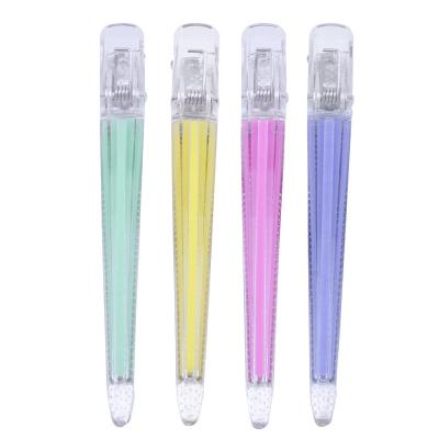 China Fashion transparent non-marking dakala clip setting crystal hairpin hairpin all-aluminum hairdressing tools for sale