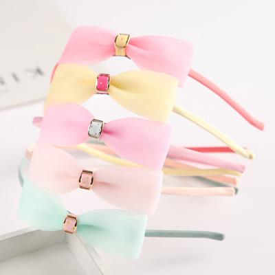 China Factory Wholesale Modern All-match Tie Knot Spring And Summer Children'S Hair Accessories Inlaid Small Fresh Buckle Headband for sale