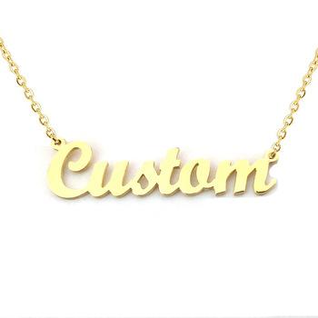 China FASHIONABLE Cheap High Quality Silver Gold Women Alphabet Necklace 18k Custom Name Pendant Necklace for sale