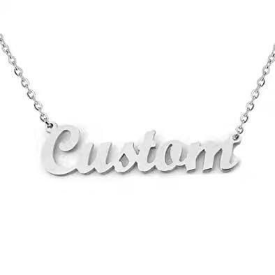 China Fashion TRENDY Wholesale Silver Personalized Stainless Steel Gold Custom Name Plated Necklace Jewelry for sale