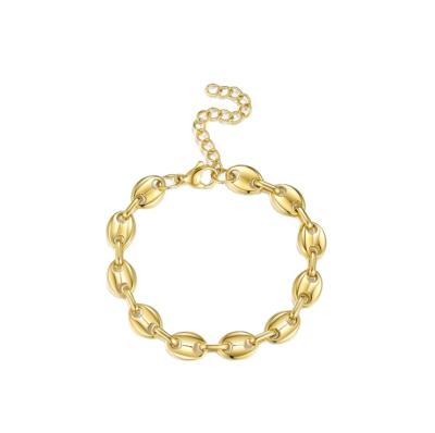 China New Arrivals FASHIONABLE Coffee Bean Gold Bracelet Women Jewelry Chain Bracelet for sale