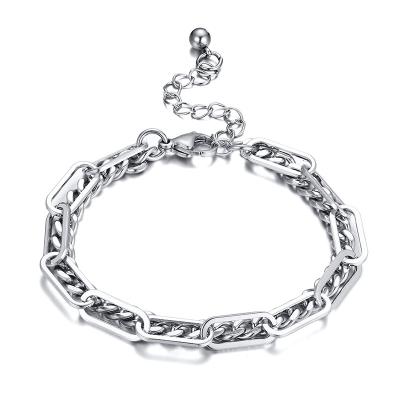 China NEW FASHIONABLE styles drop shipping stainless steel jewelry double layer adjustable men's bracelet steel chain for sale