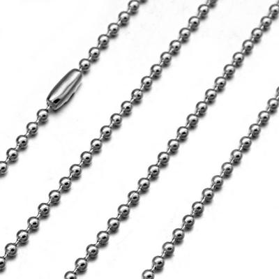 China Hot Selling Stainless Steel Ball Chain Alibaba Bubble Chain/Bubble Chain Beaded Beaded Ball Chains Stainless Steel Necklaces Steel Color Yaozhixing 2.4mm, 60cm Welcomed for sale