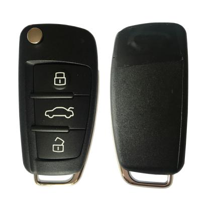 China Car Key CN008023 A-udi A6L Q7 Flip Remote Key 3 Buttons 868MHz 8E 220 AK Transponder 4F0 837 for sale