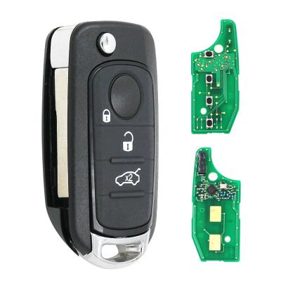 China Flip 3 Button Smart Remote Car Key 433MHz 4A Smart SIP22 Chip Uncut Blade For Fiat Egea Tipo 500X CN017011 for sale