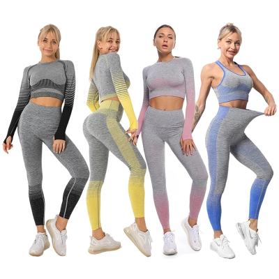 China Wholesale Breathable Fitness Yoga Wear 5PCS Workout Women Gym Seamless Sets for sale