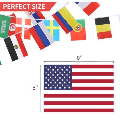 China Decorarion 2021 Most Popular National Colorful Flag Bunting Flag Polyester String Flag Banner for sale